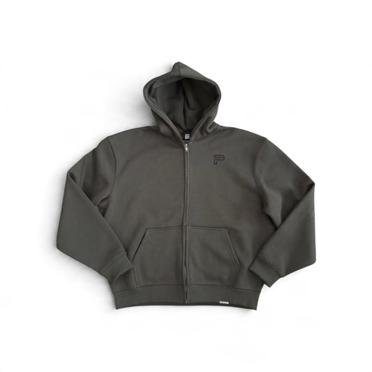 PRZ3NCE Khaki Full Zip Hoodie